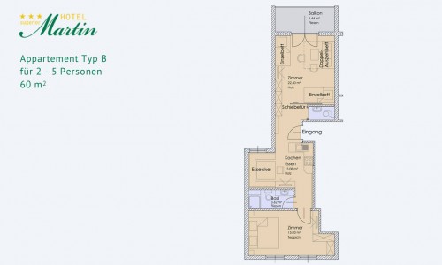 Appartement ca. 60 m²