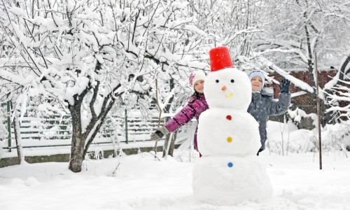Schneemann bauen